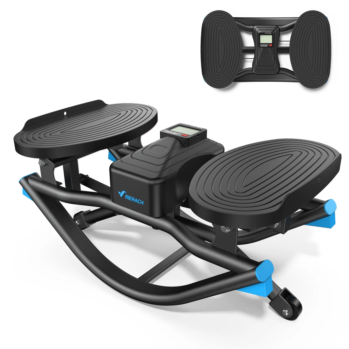 MERACH Silent Rocking Stepper Machine For Core And Waist Workouts