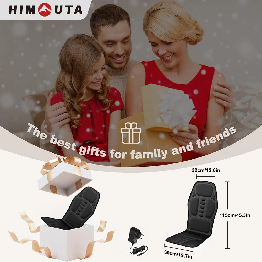 Himouta Heated Back Massager Chair Cushion For Relaxation