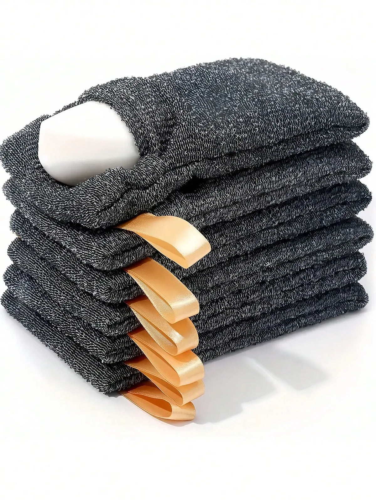 Mesh Exfoliating Soap Saver Bags With Hanging Cord For Shower