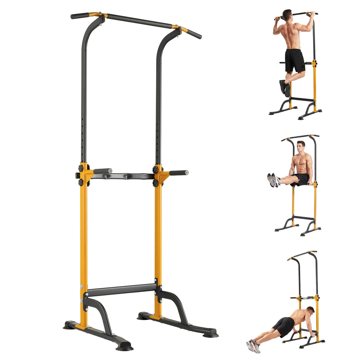 HiMiss Adjustable Power Tower With Dip Station For Home Workouts