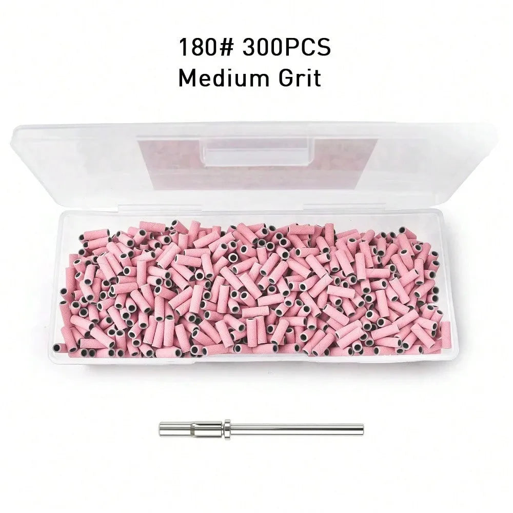 Stainless Steel Nail Drill Sanding Bands With Mandrel For Salon