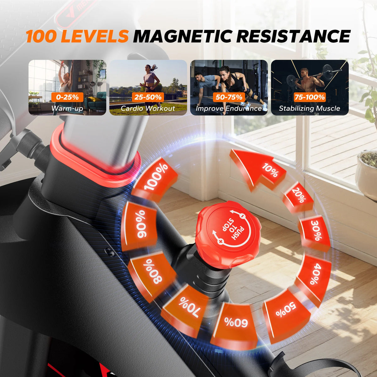 MERACH Magnetic Resistance Indoor Cycling Exercise Bike With App