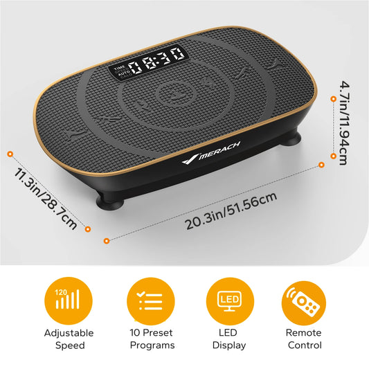 Merach Vibration Plate Exercise Machine For Full Body Fitness Training
