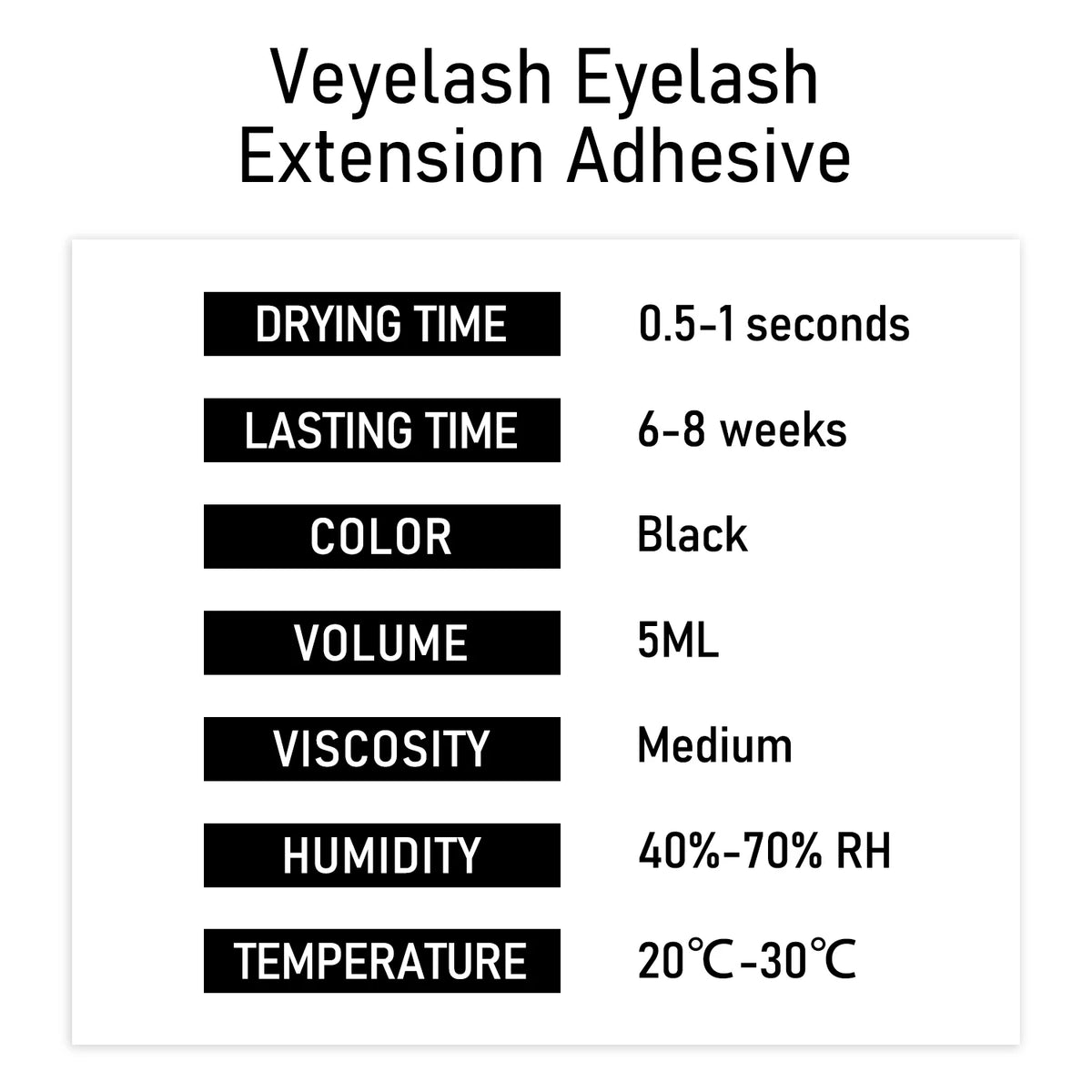 Veyes Inc Fast Drying Eyelash Extension Glue For Volume Lashes