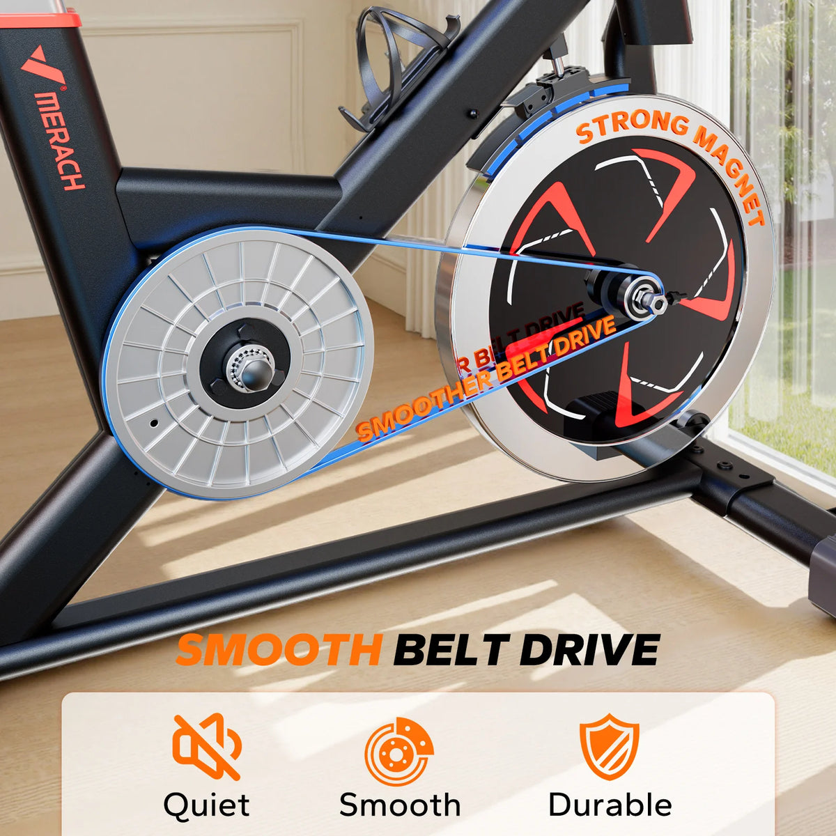 MERACH Magnetic Resistance Indoor Cycling Exercise Bike With App