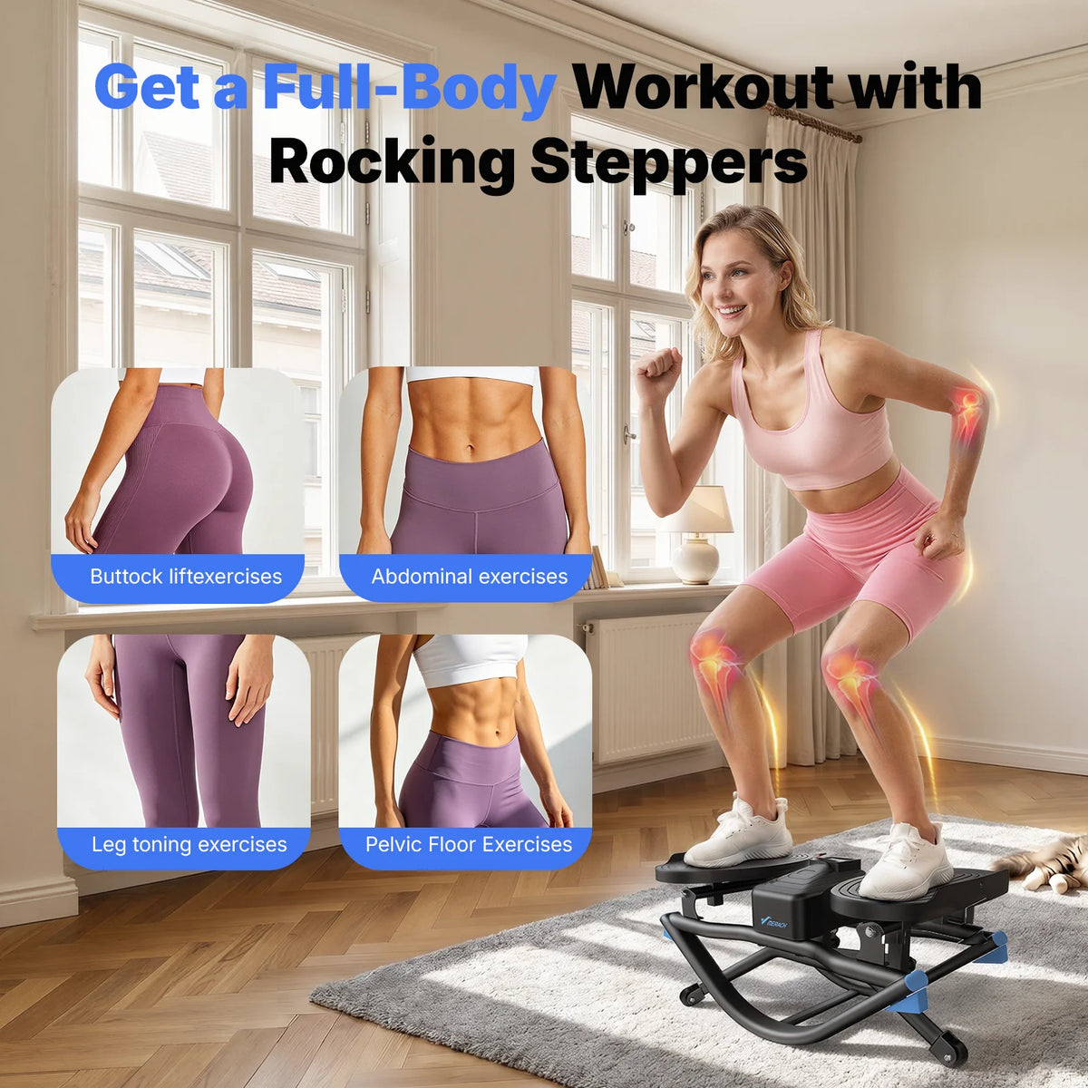 Merach Silent Rock Stepper With Ab Twist Core Trainer