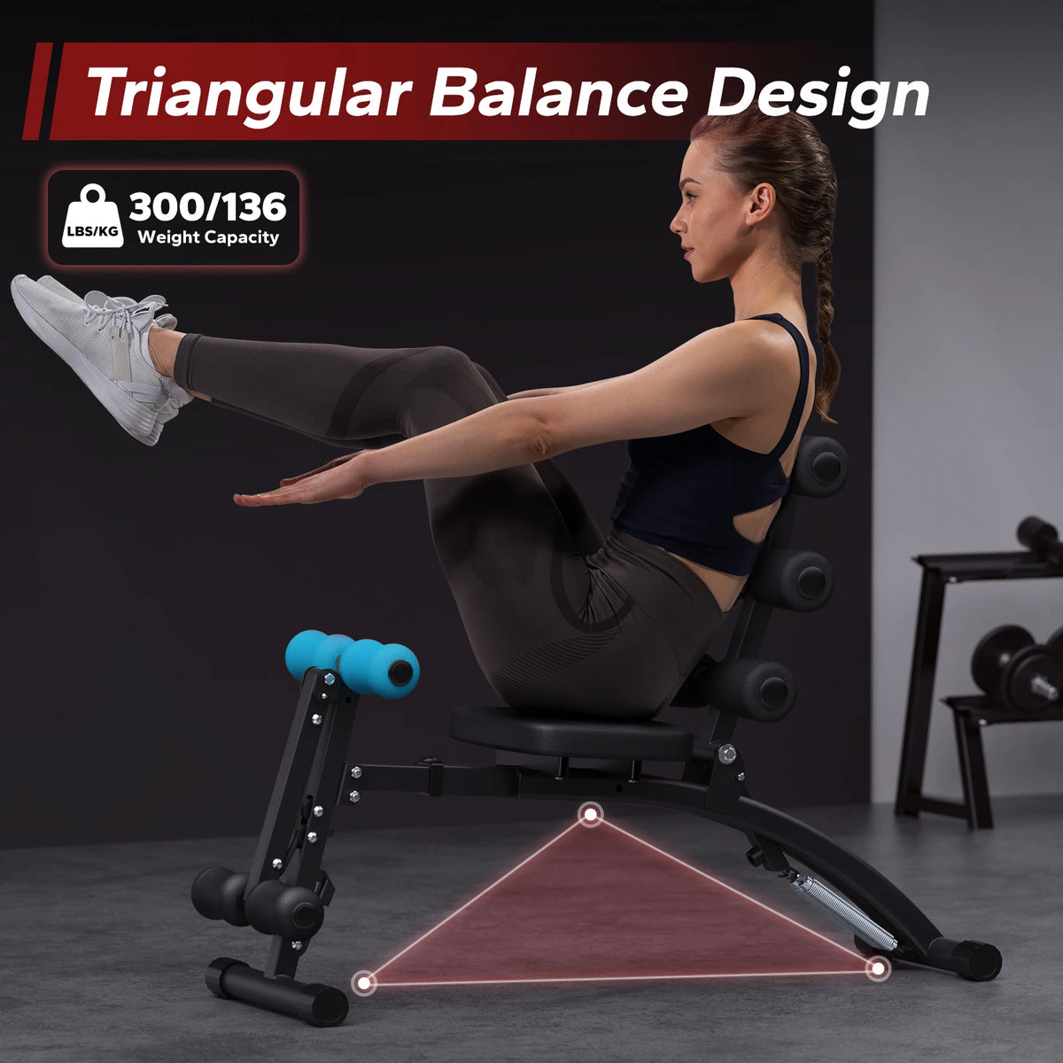 Merach Adjustable Ab Machine Sit Up Bench For Home Gym