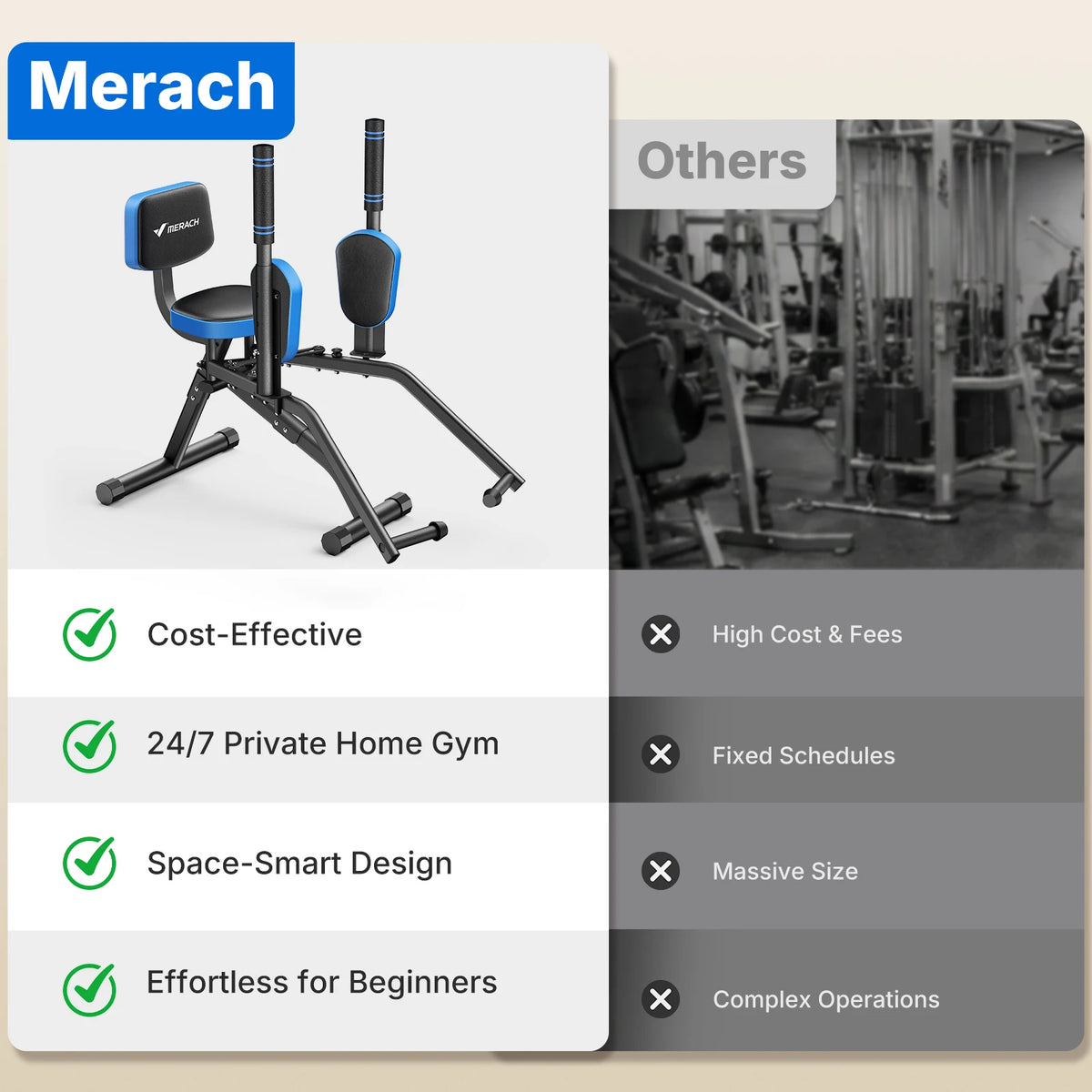 Merach Adjustable Hip Abductor Trainer For Glute And Thigh Workouts