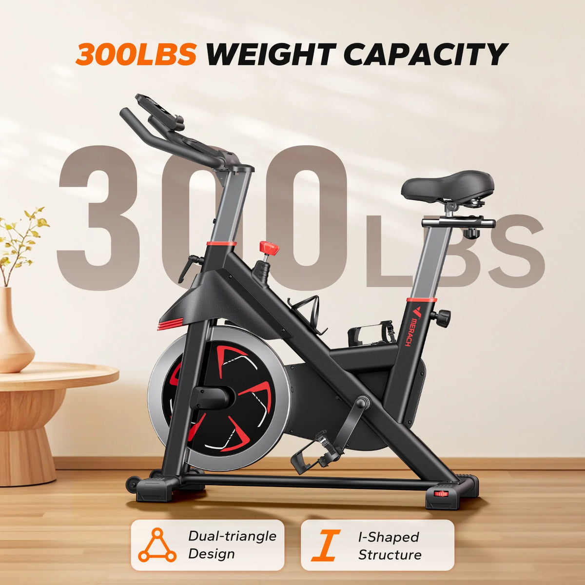 MERACH Magnetic Resistance Indoor Cycling Exercise Bike With App