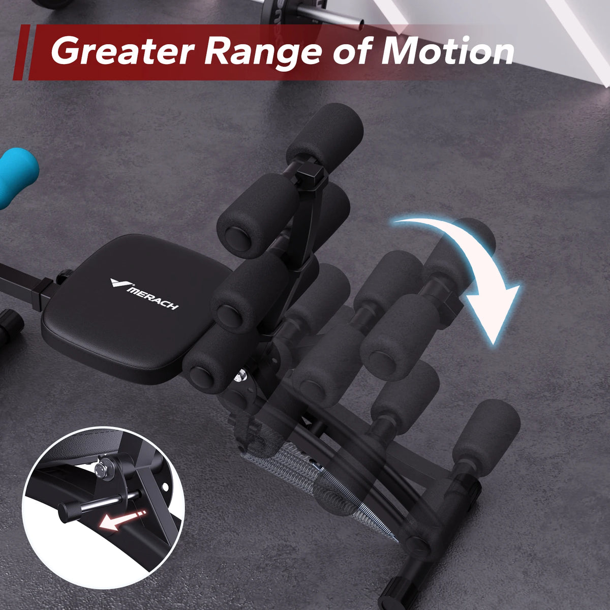Merach Multifunctional Ab Trainer Adjustable Bench For Home Gym