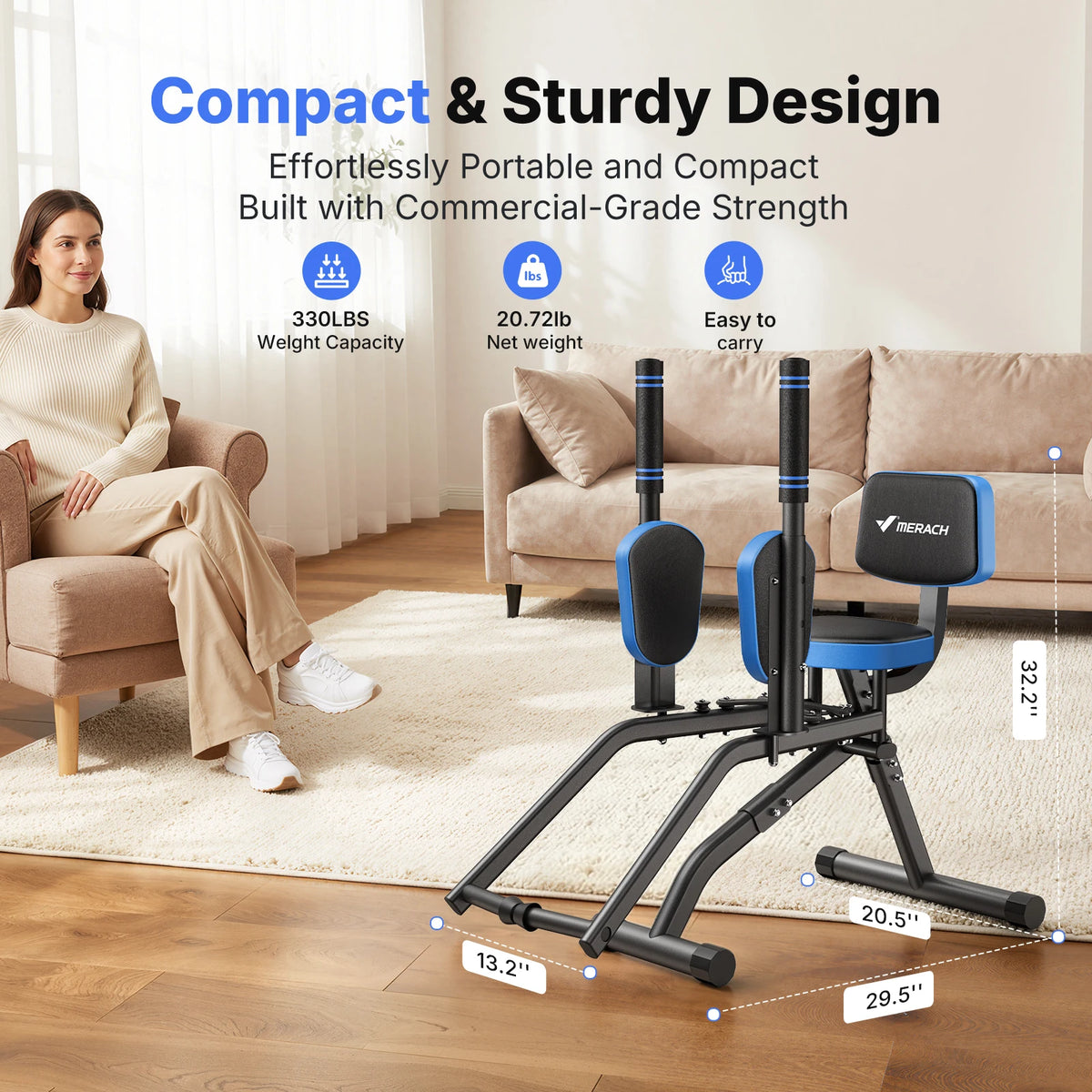 Merach Adjustable Hip Abductor Trainer For Glute And Thigh Workouts