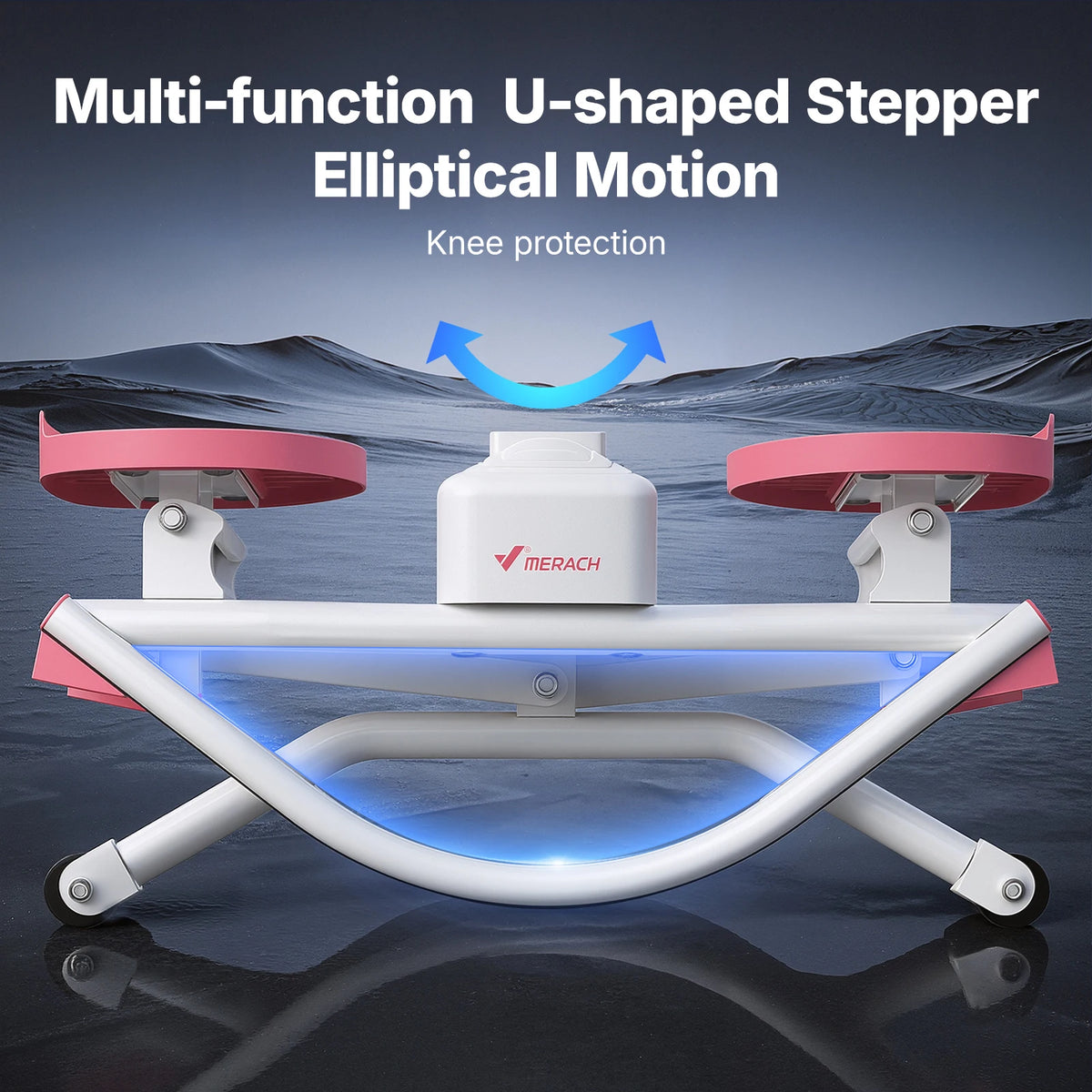 MERACH Silent Rocking Stepper Machine For Core And Waist Workouts