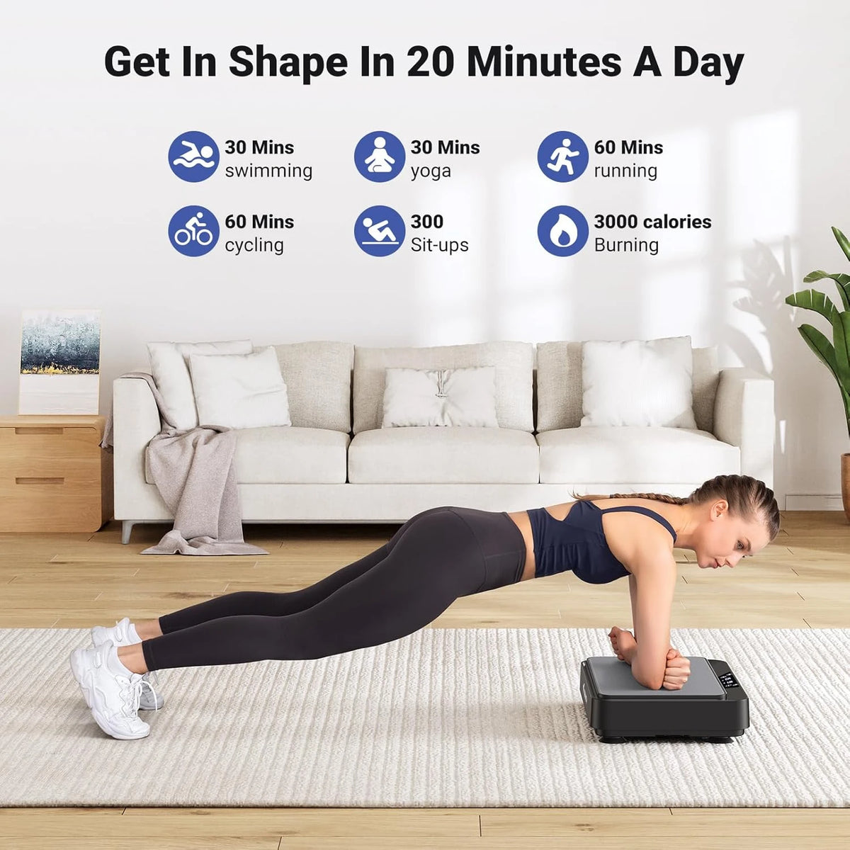 Merach Compact Whole Body Vibration Plate With Led Display