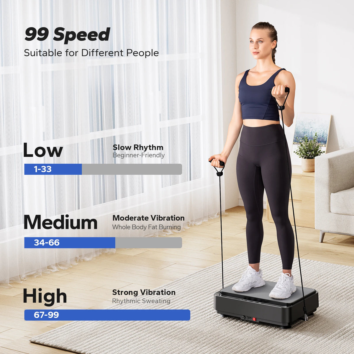 Merach Standing Vibration Plate Exercise Machine For Adults