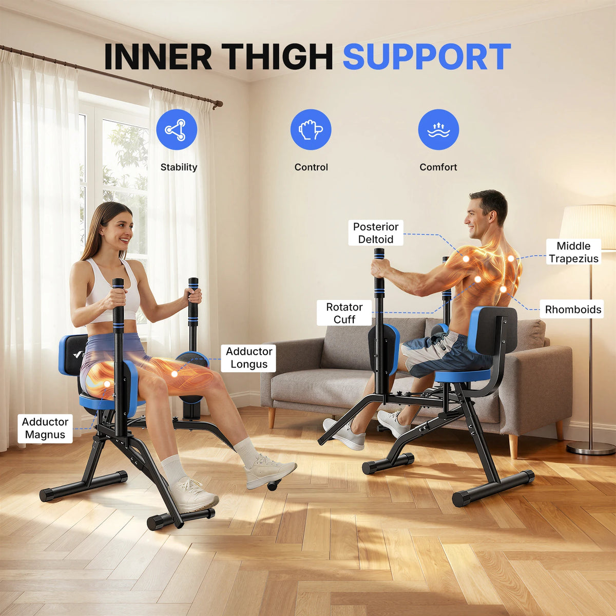 Merach Adjustable Hip Abductor Trainer For Glute And Thigh Workouts