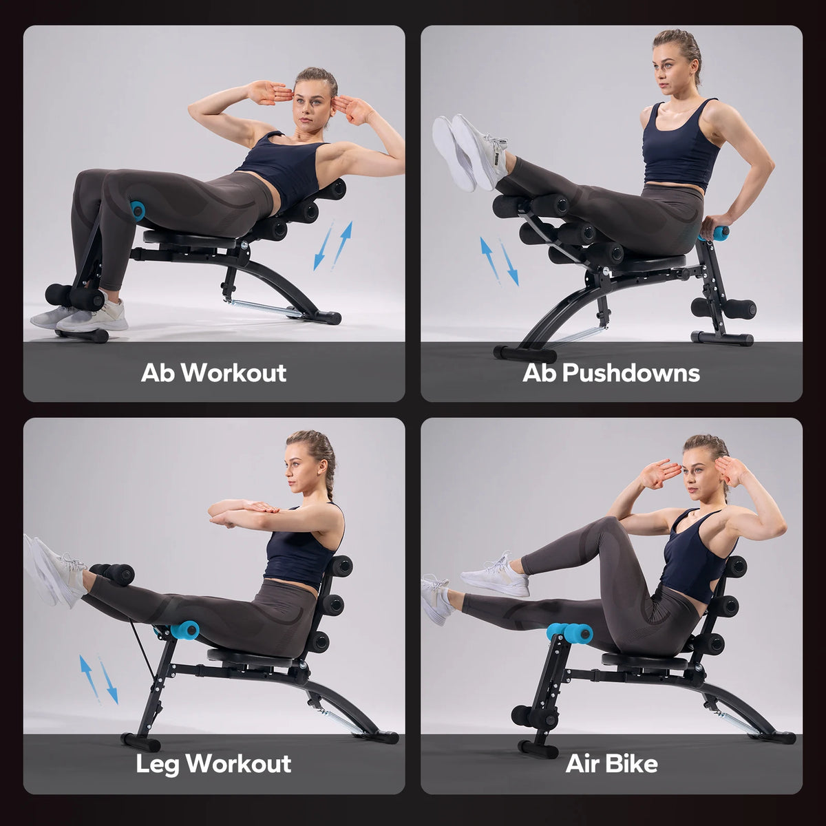 Merach Adjustable Ab Machine Sit Up Bench For Home Gym
