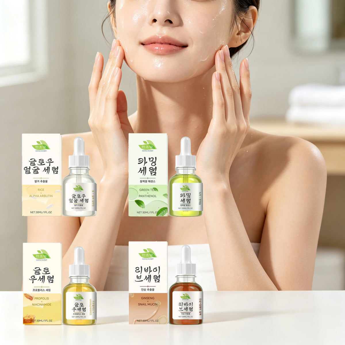Premium Green Tea Facial Serum For Intense Hydration And Restoration