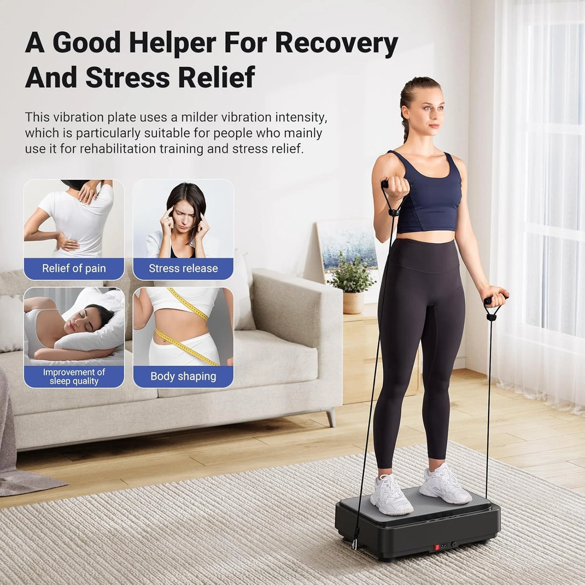 Merach Compact Whole Body Vibration Plate With Led Display