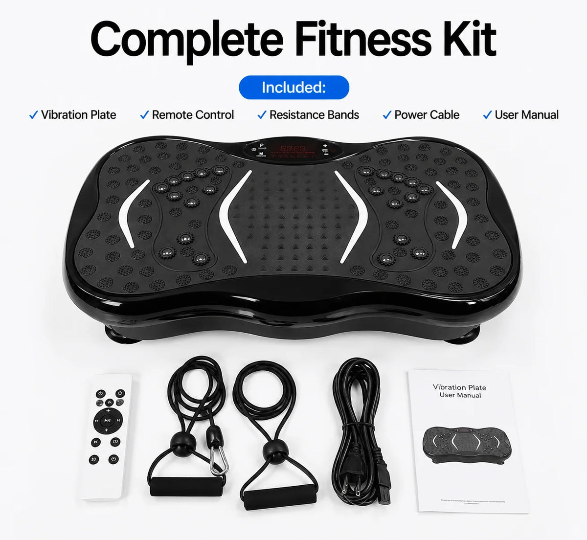 Bluetooth Adjustable Vibration Plate For Whole Body Workout And Toning