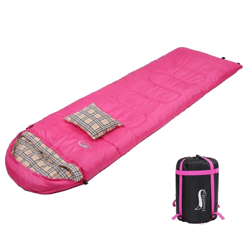 Desert Fox Soft Flannel Winter Sleeping Bag Includes Pillow Case