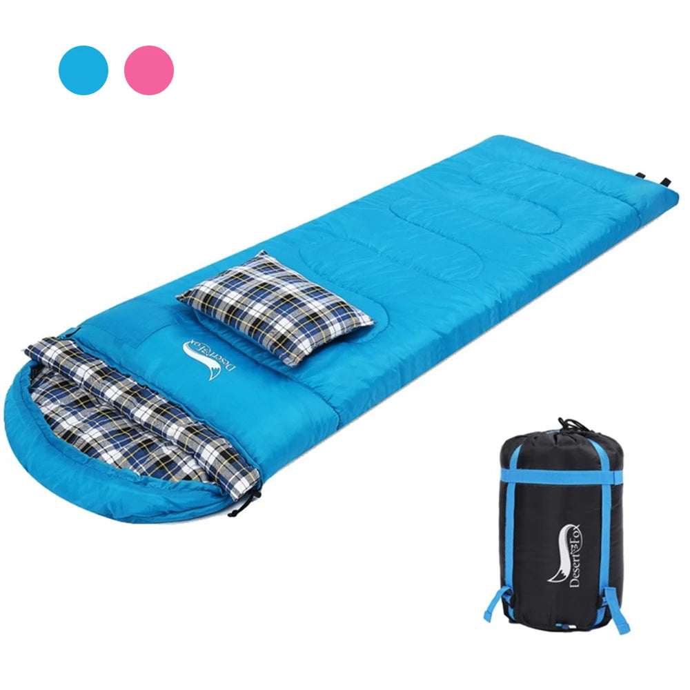 Desert Fox Soft Flannel Winter Sleeping Bag Includes Pillow Case