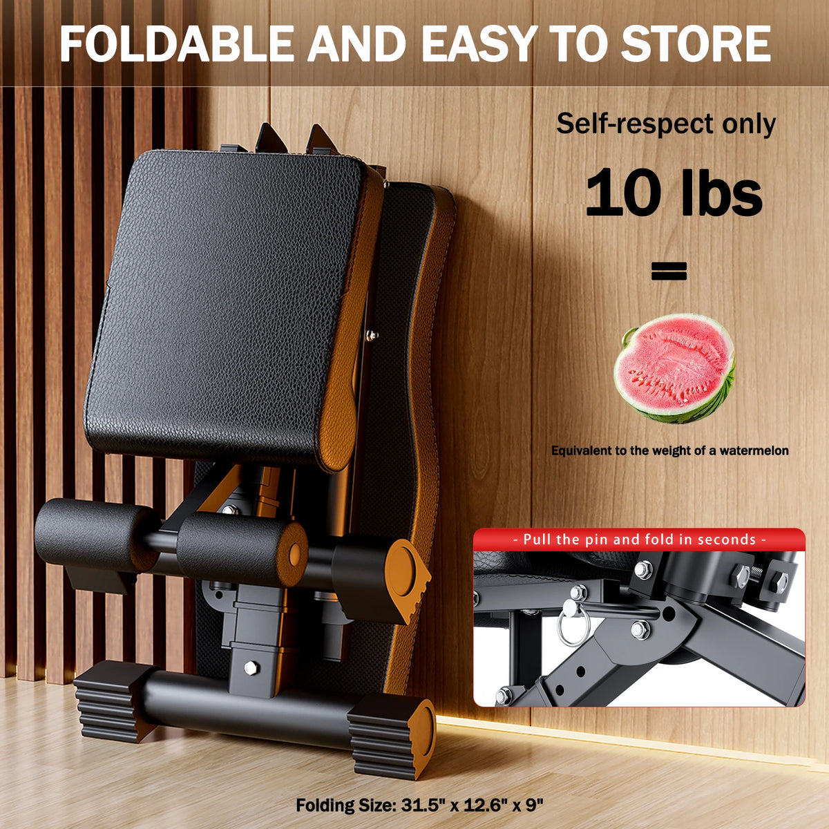 Adjustable Foldable Weight Bench For Multifunctional Strength Training