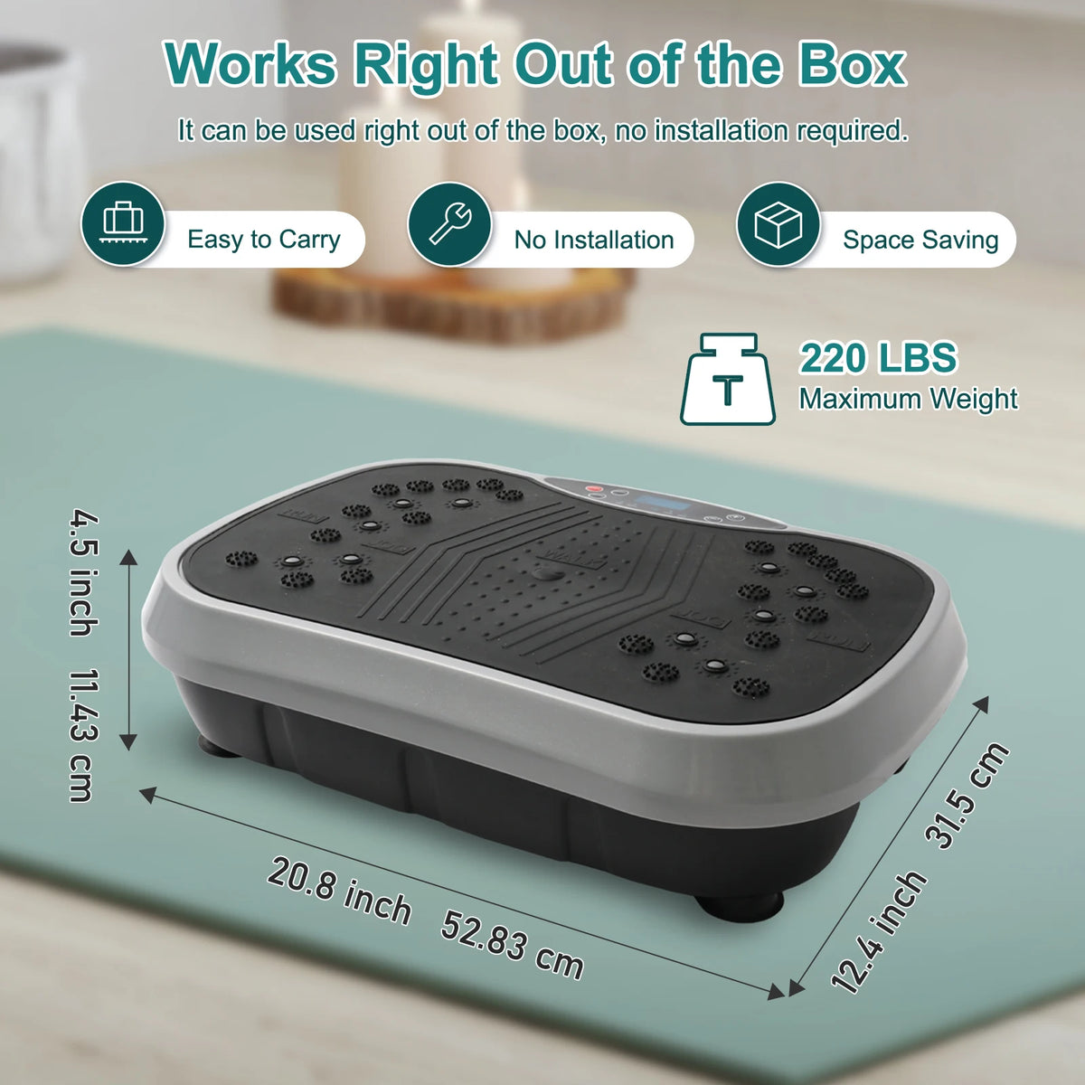 Portable Whole Body Vibration Plate Exercise Machine For Home Fitness