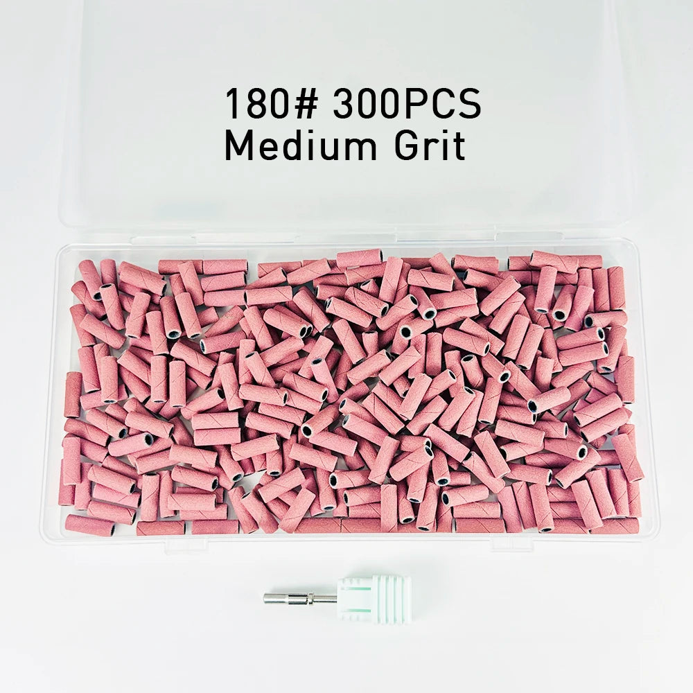 Stainless Steel Nail Drill Sanding Bands With Mandrel For Salon