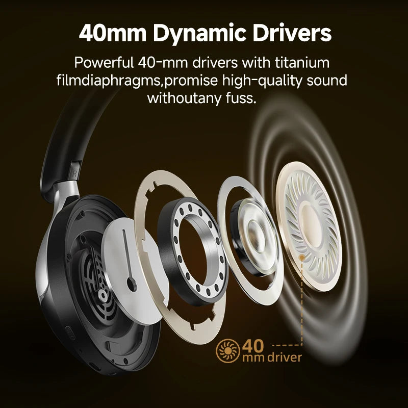 QCY H3 Pro Bluetooth Headphones 50dB Active Noise Cancellation