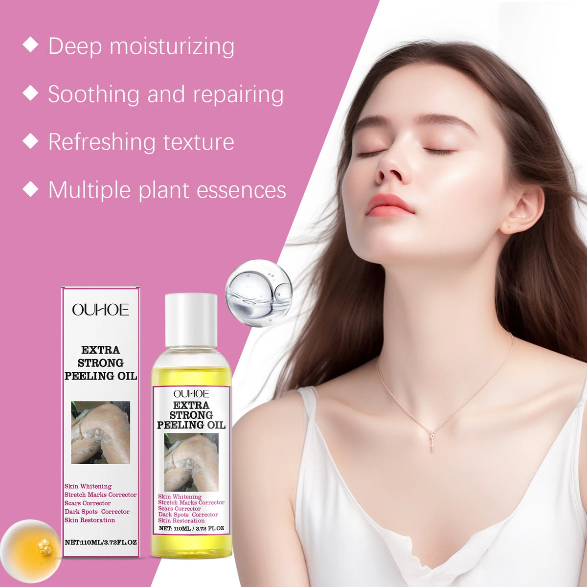 Body Exfoliating Oil for Gentle Smoothing and Moisturizing Skin