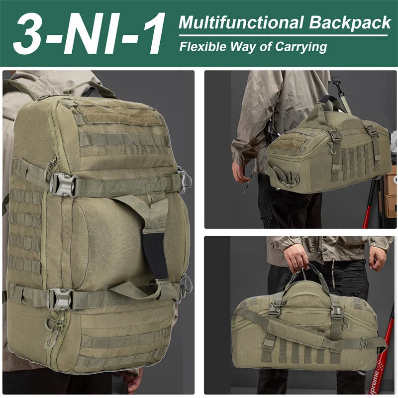 LQARMY Tactical Backpack For Hiking Camping And Travel Adventures