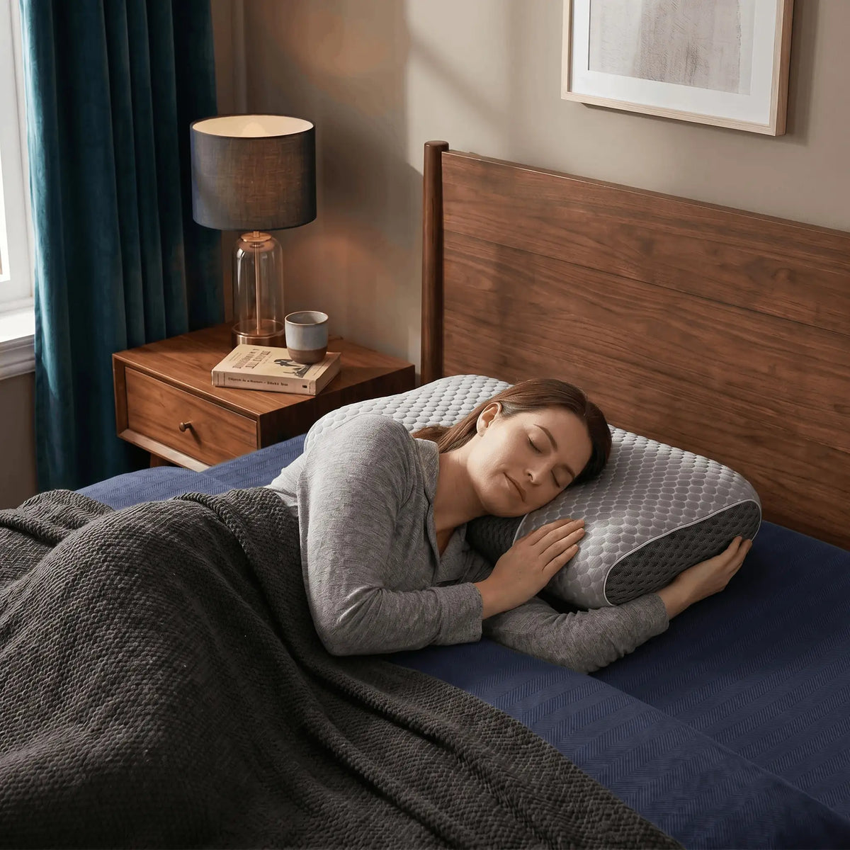 Ergonomic Massage Neck Pillow For Comfortable Sleep And Shoulder Relief