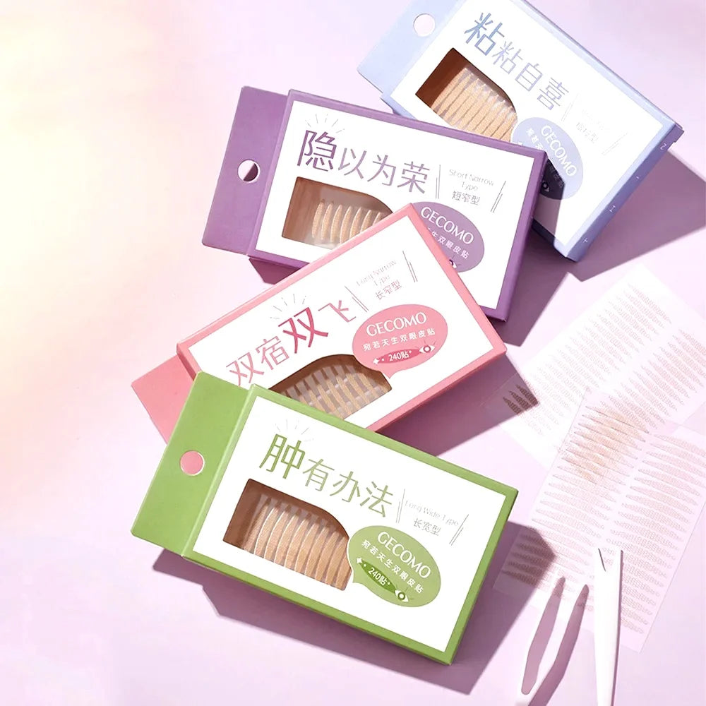 Natural Invisible Double Eyelid Stickers Long Lasting Eye Shaping Tape
