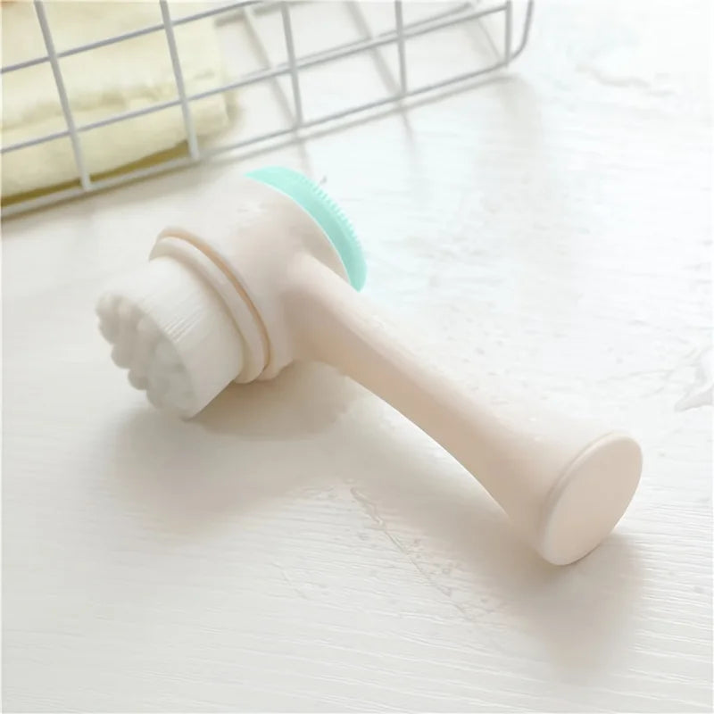CZSAE Double Sided Silicone Facial Cleansing Exfoliating Brush