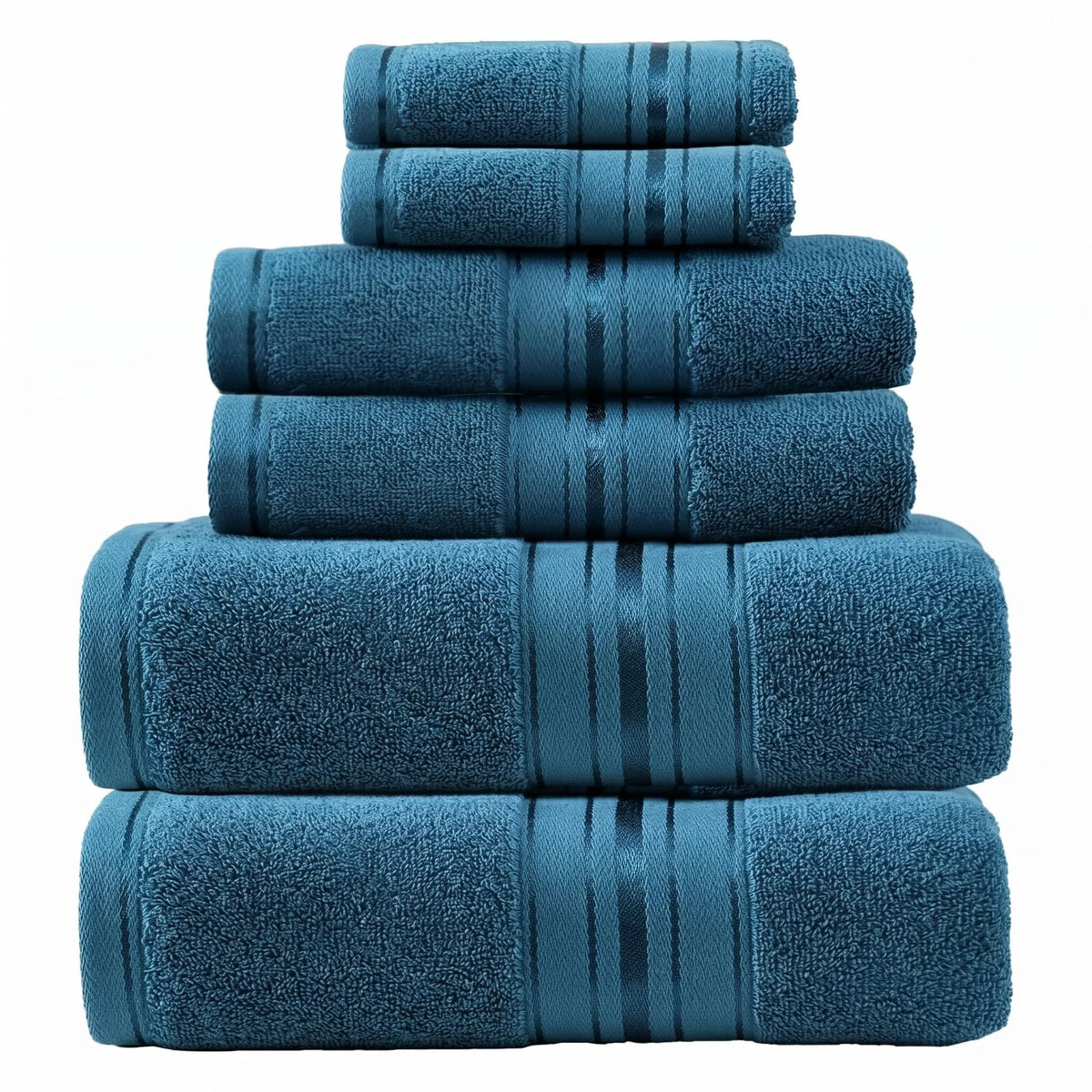 Luxury Six Piece Cotton Towel Set For Bathroom Use