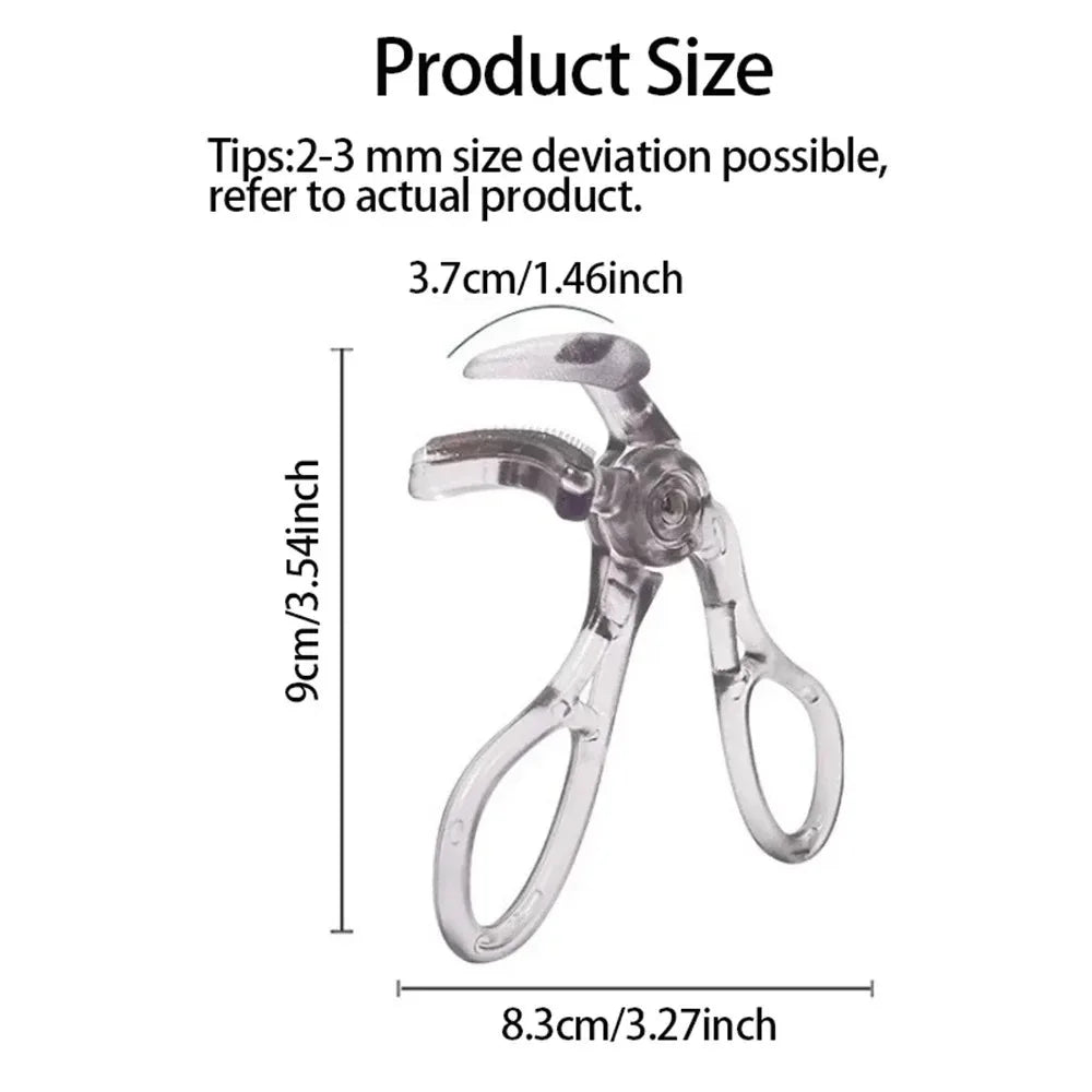 Dual Clip Eyelash Curler With Comb For Natural Waterproof Curls