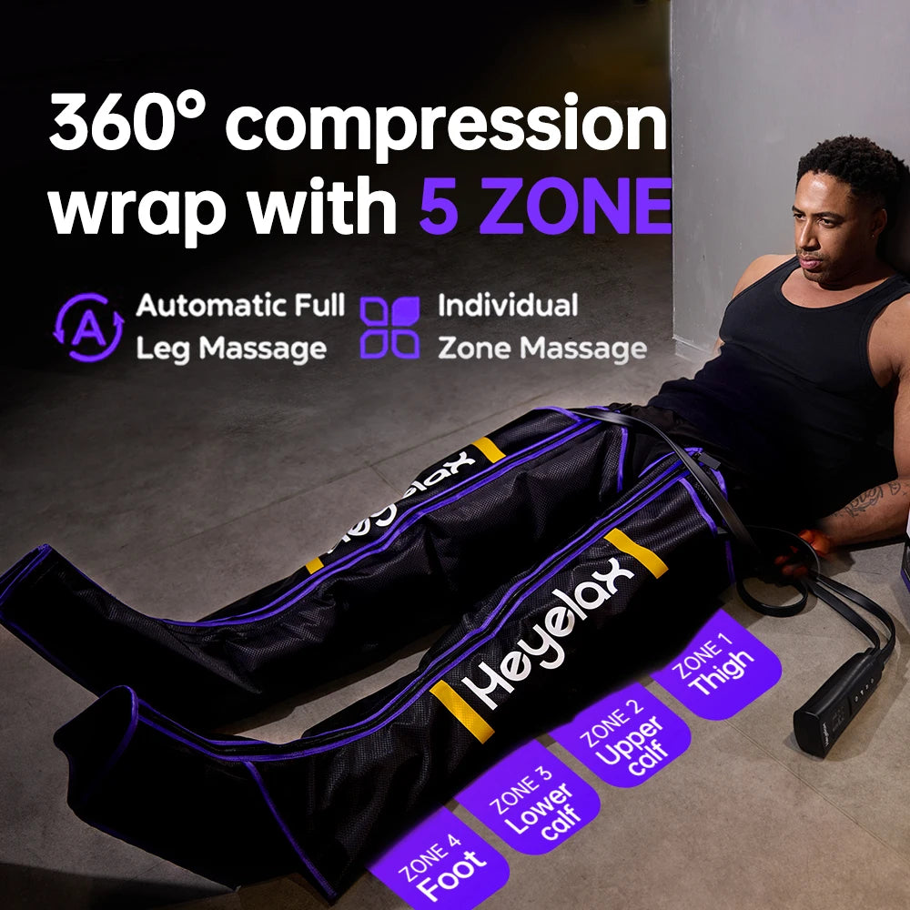 Heyelax Air Compression Leg Boots For Circulation And Recovery