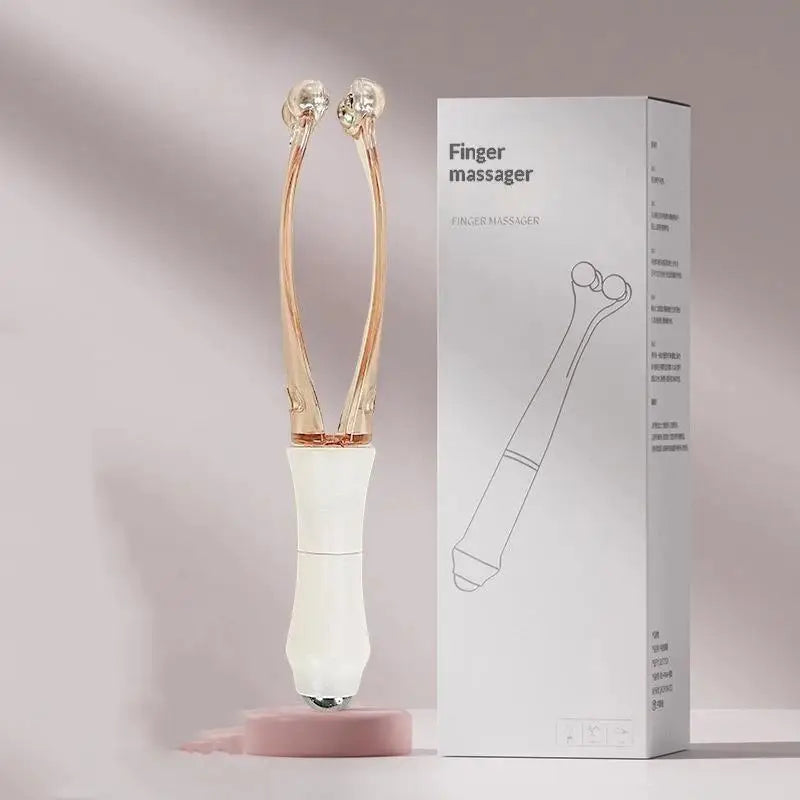 Handheld Finger Joint Massager Roller Dual End Acupoint Relief Tool