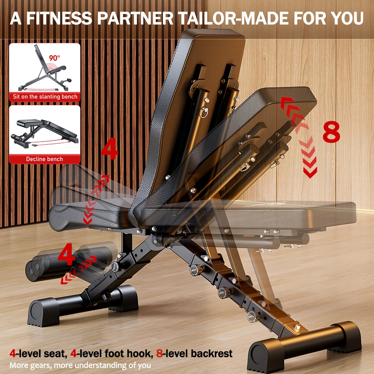 Adjustable Foldable Weight Bench For Multifunctional Strength Training