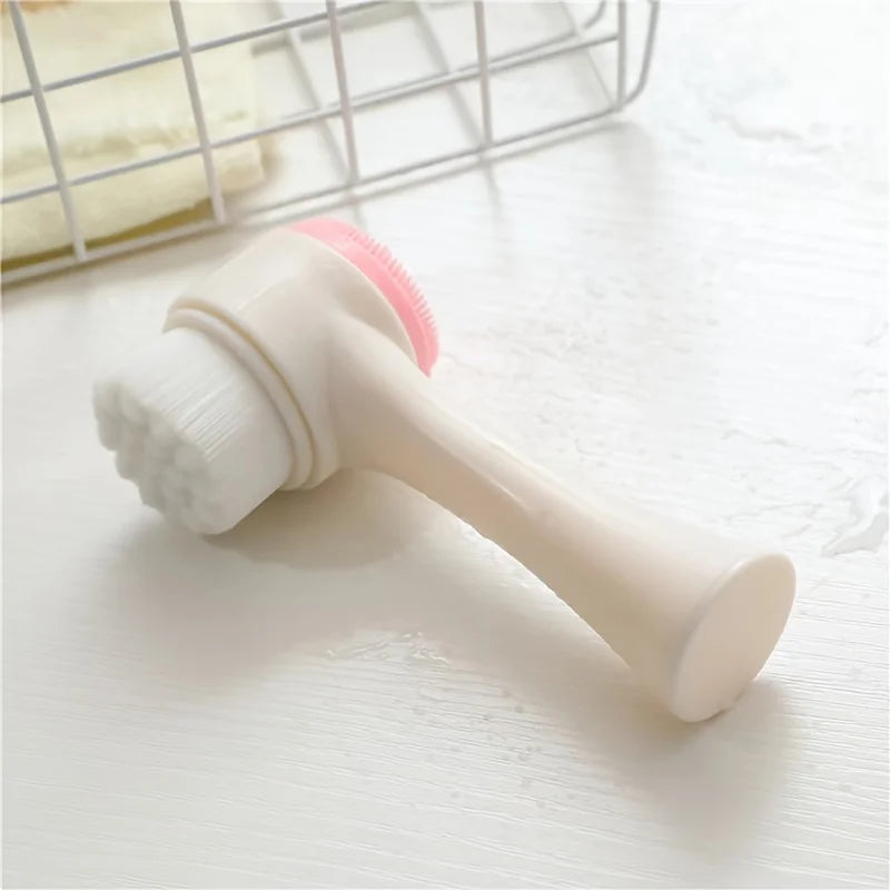 CZSAE Double Sided Silicone Facial Cleansing Exfoliating Brush