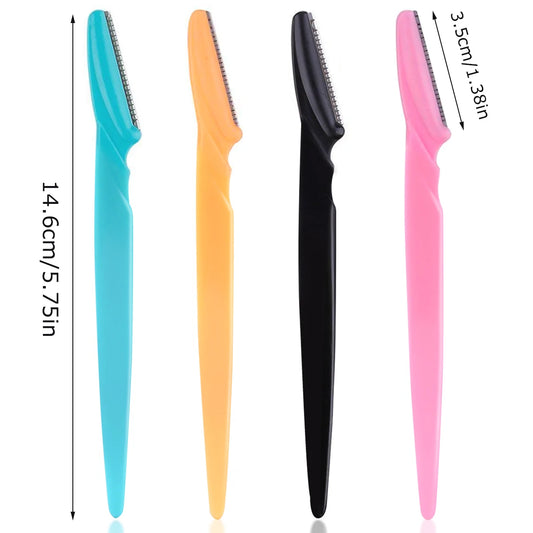 Precision Eyebrow Razors With Safety Covers For Facial Dermaplaning