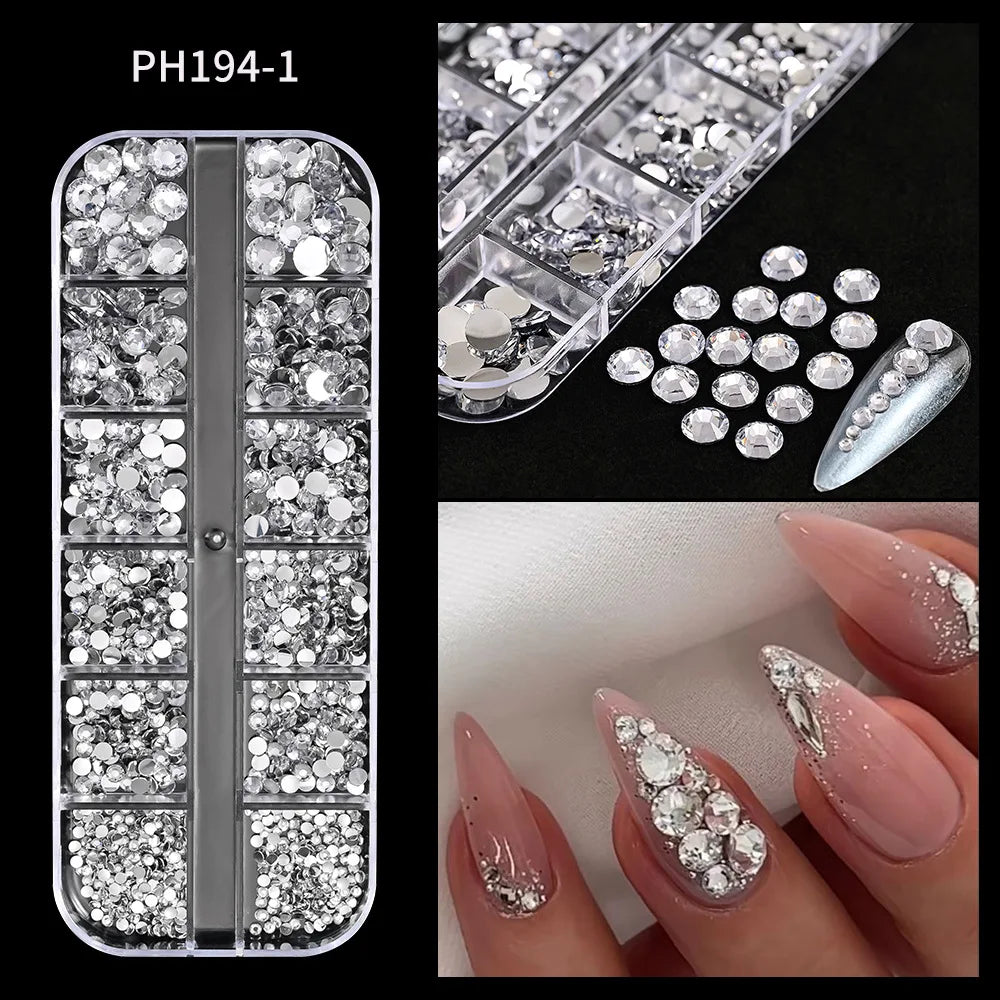 Premium 3D Crystal Nail Art Rhinestones Kit With Tools
