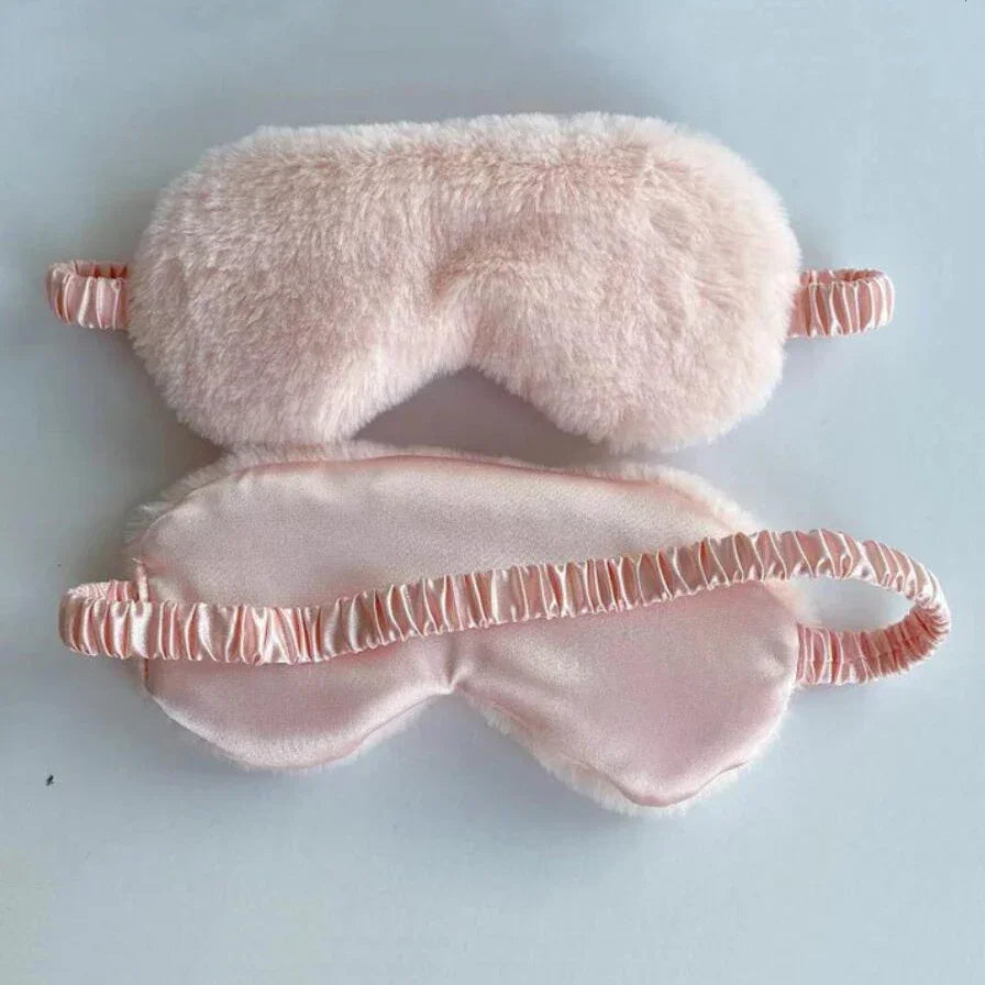 Soft Cloud Plush Eye Mask Light Blocking Sleep Aid Blindfold
