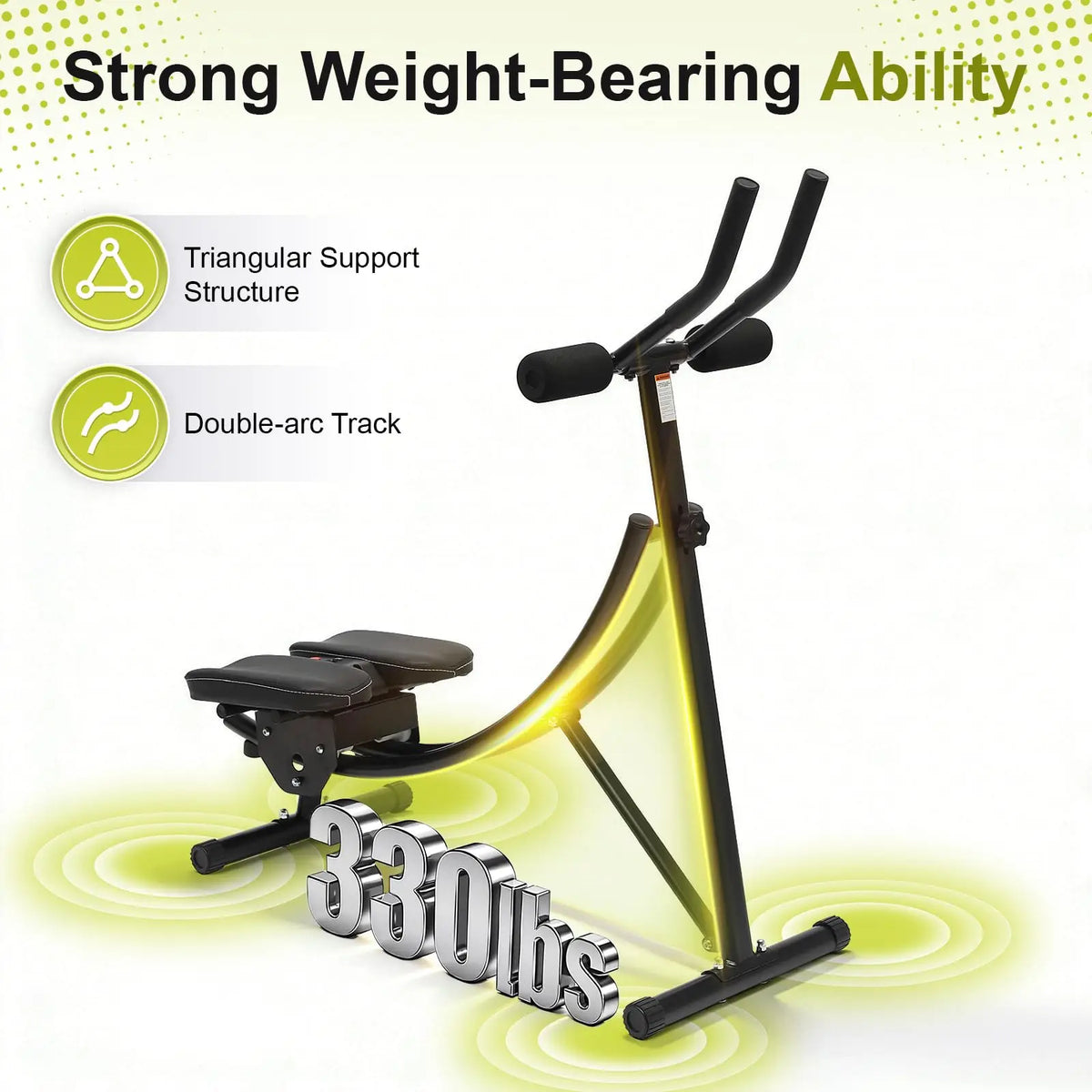 Adjustable Ab Workout Machine With Led Monitor For Core Training