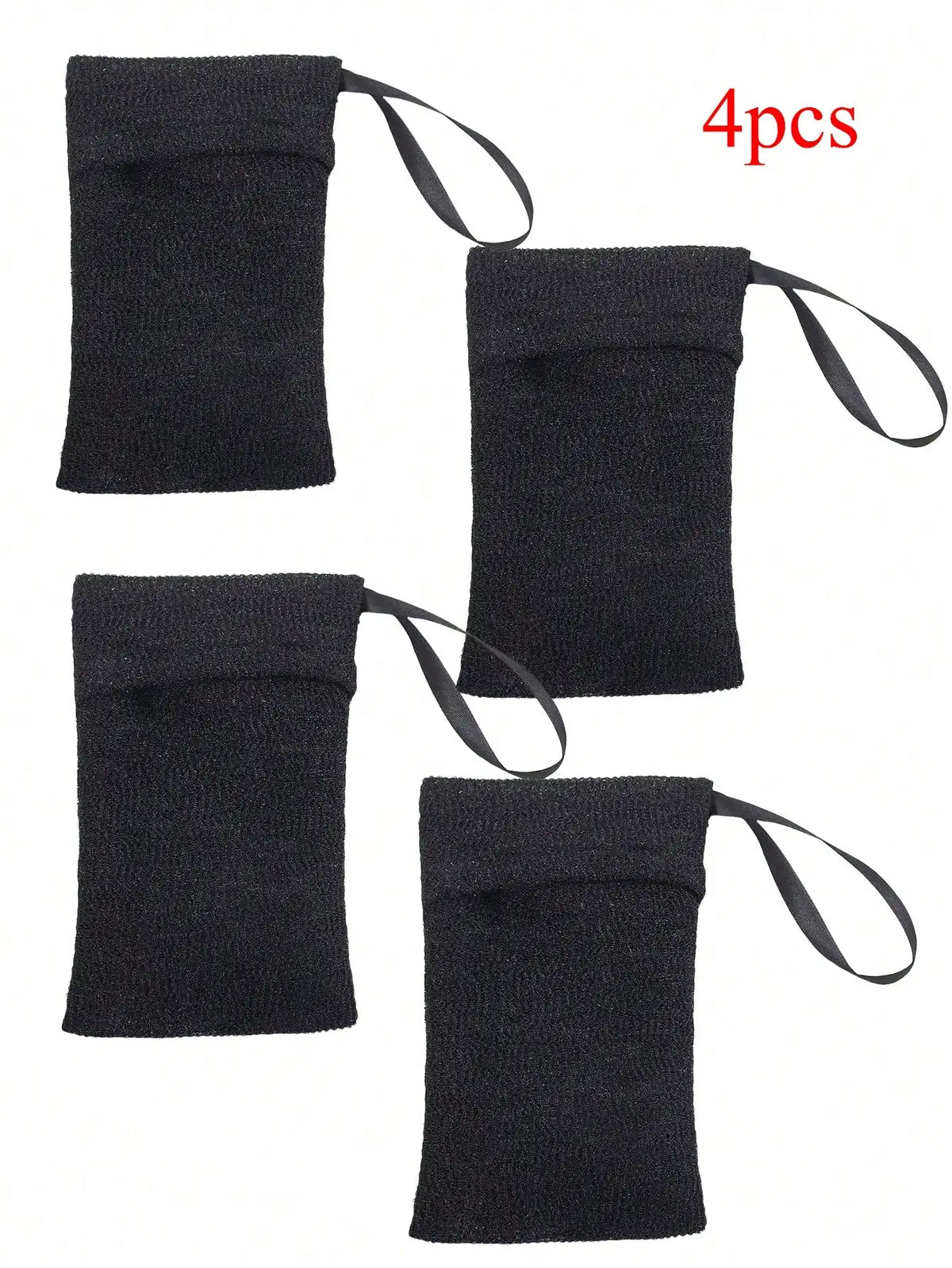 Mesh Exfoliating Soap Saver Bags With Hanging Cord For Shower