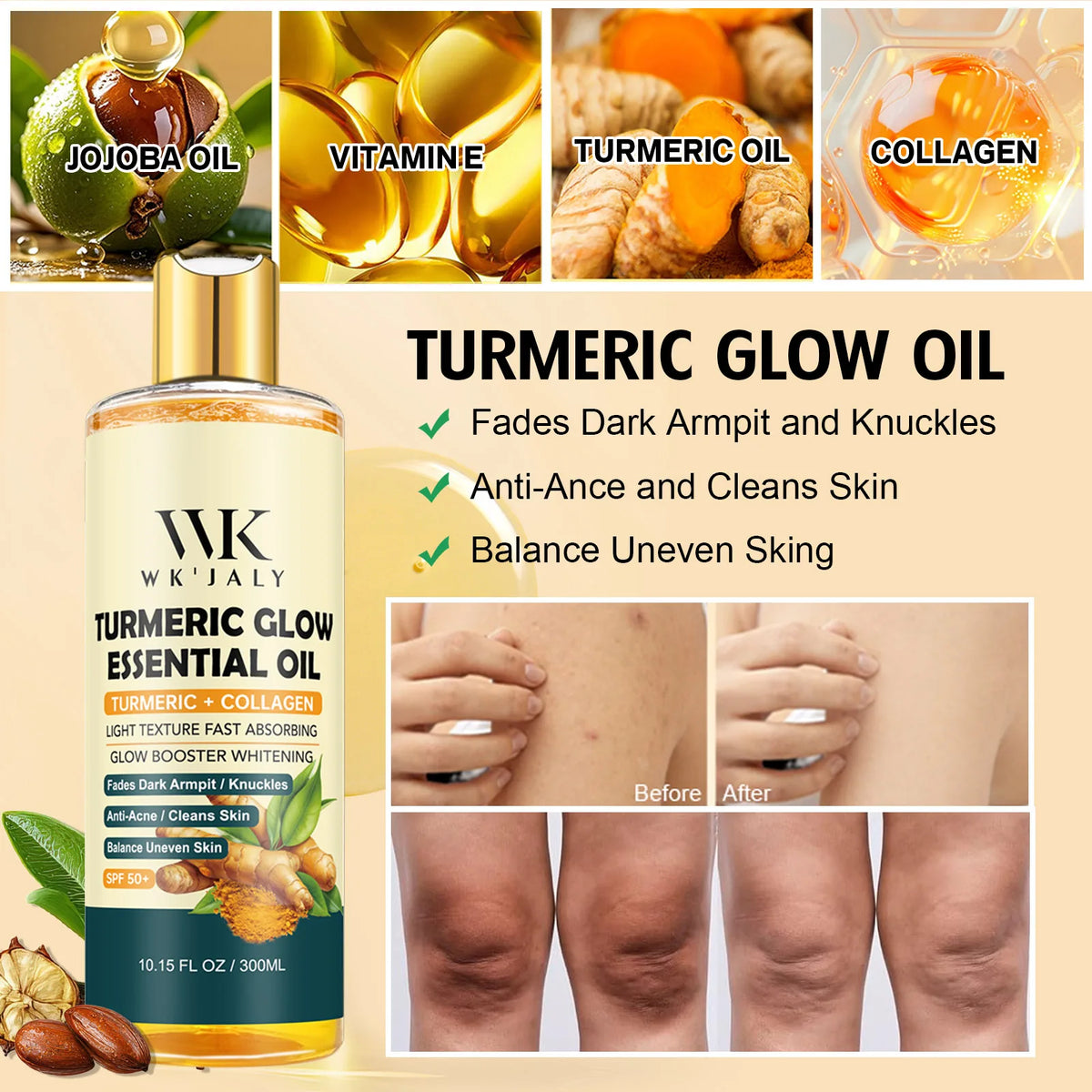 WK JALY Lightening Body Oil Brightens And Moisturizes Skin