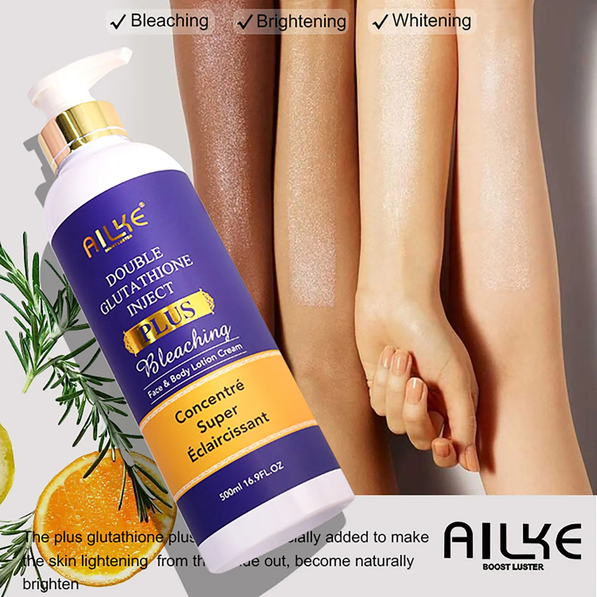 Ailke Brightening Body Milk For Even Skin Tone And Moisturizing