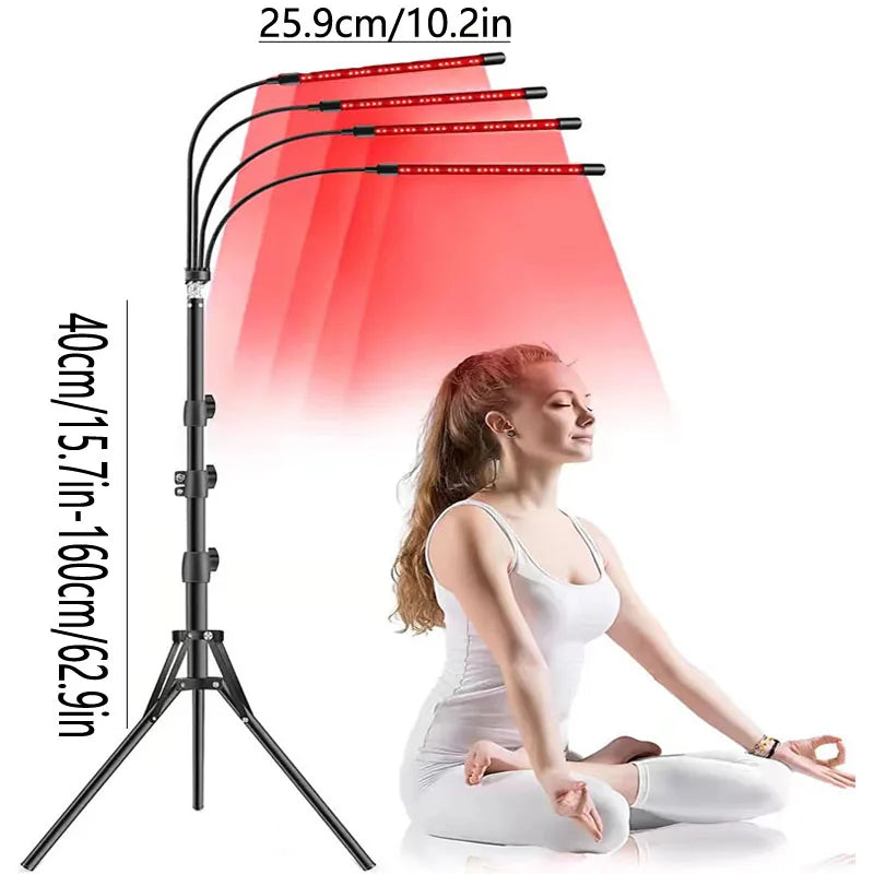 Red Light Therapy Floor Lamp With Timer And Dimming Function