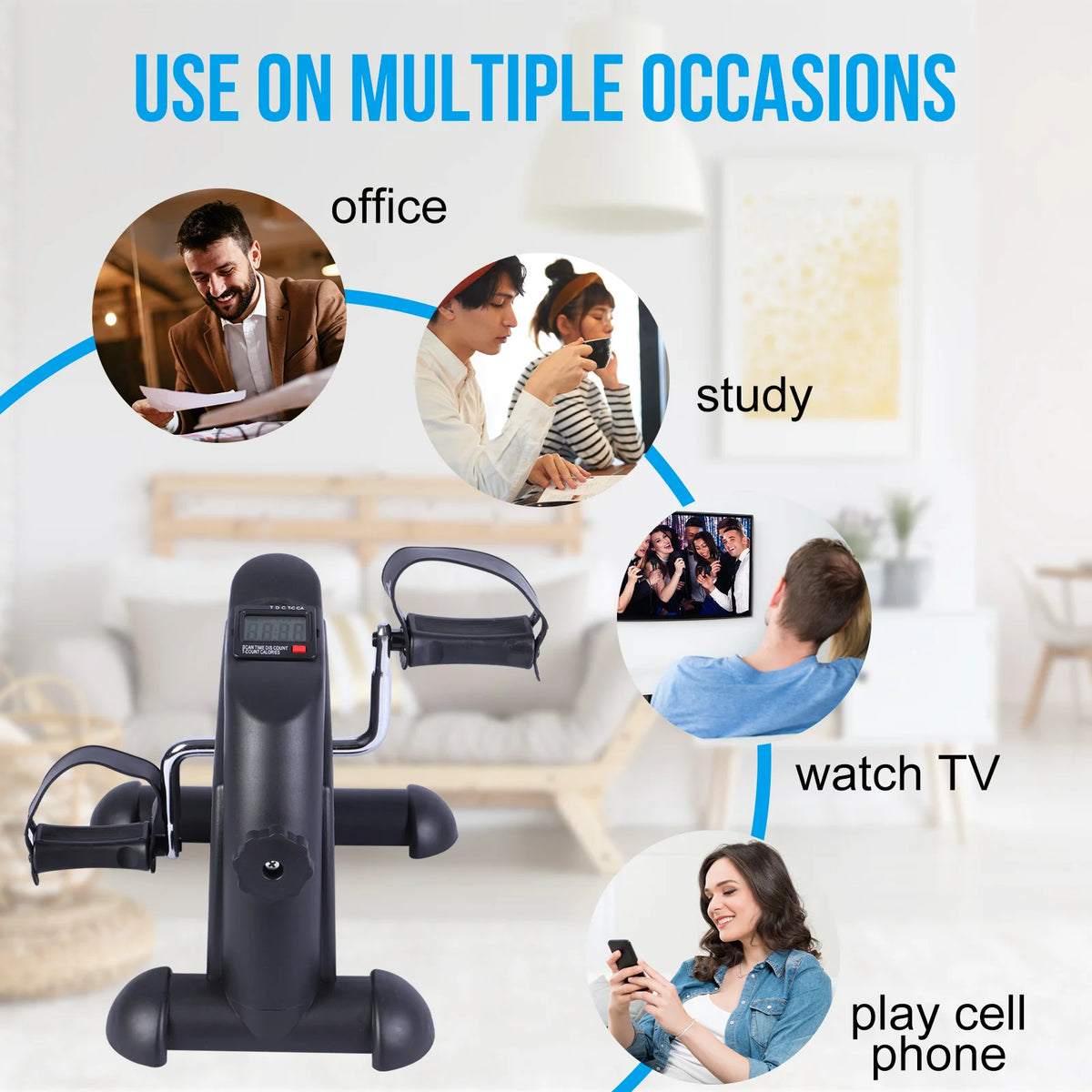 Indoor Mini Pedal Stepper Exercise Bike With Digital Display