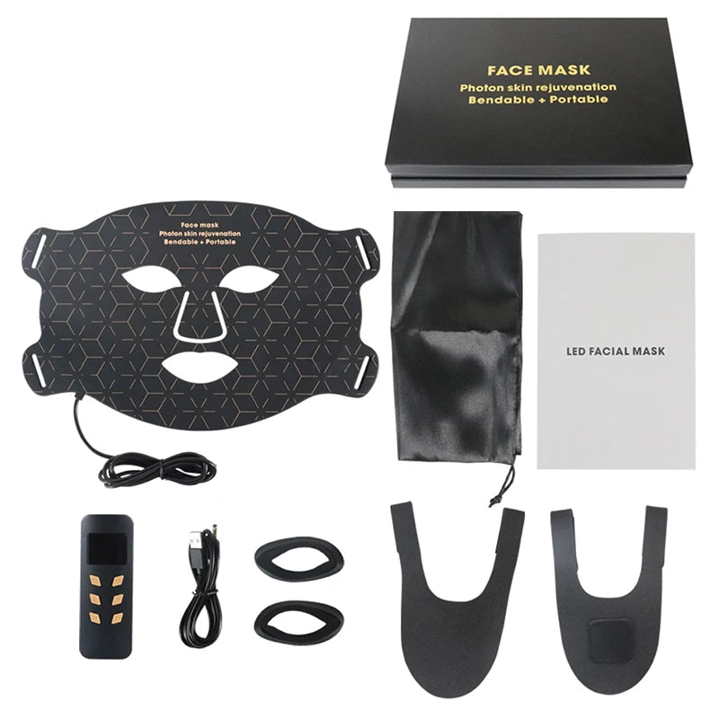 Portable Led Face Mask Light Therapy For Skin Rejuvenation